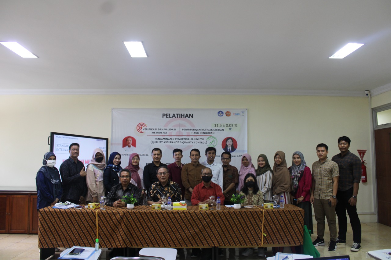 UPT. Laboratorium Dasar dan Terpadu Mengadakan Pelatihan Verifikasi dan Validasi Metode Uji, Ketidakpastian Hasil Pengujian dan  Penjaminan dan Pengendalian Mutu (Quality Assurance & Quality Control)